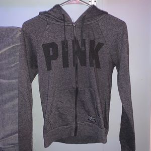 Pink Grey zip up jacket